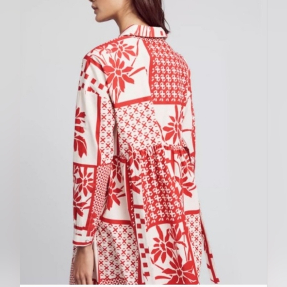 Anthropologie Maeve Printmaker Poplin Dress XS - Picture 2 of 13